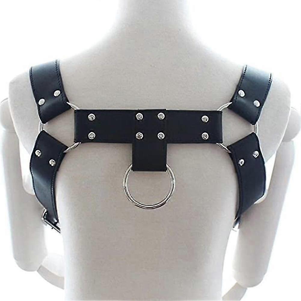 Male Lingerie Leather Harness Men Adjustable Fetish Gay Clothing Sexual Body Chest Harness Belt Strap Punk Rave Costumes