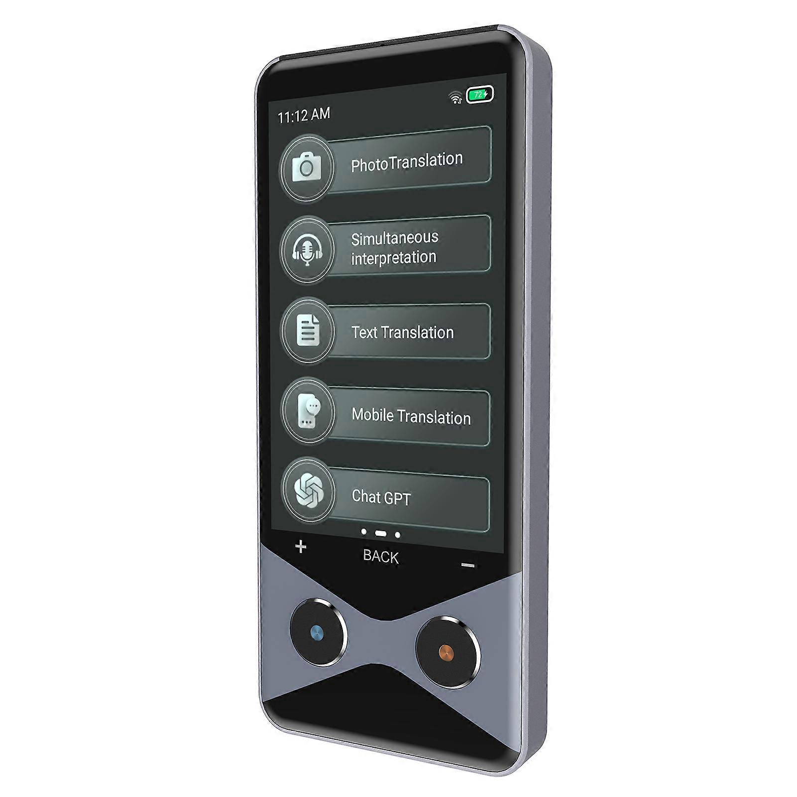 Language Translator Device Real-Time Translation Device Support 137 Languages 3.7" IPS Touchscreen Portable Recording Photo Translator for Travel Bus