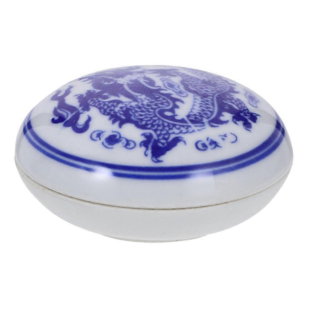 Artistic Porcelain Ink Pad for Stamps, Vibrant Red Yinni Ink, Durable & Safe for Chinese Calligraphy, Painting, Crafting, and Drawing – Elegant