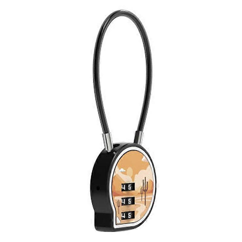 08U 3-Digit Security Suitcase Lock Chat Bubble Shape Zinc Alloy Padlock for Luggage Bag CaseSahara
