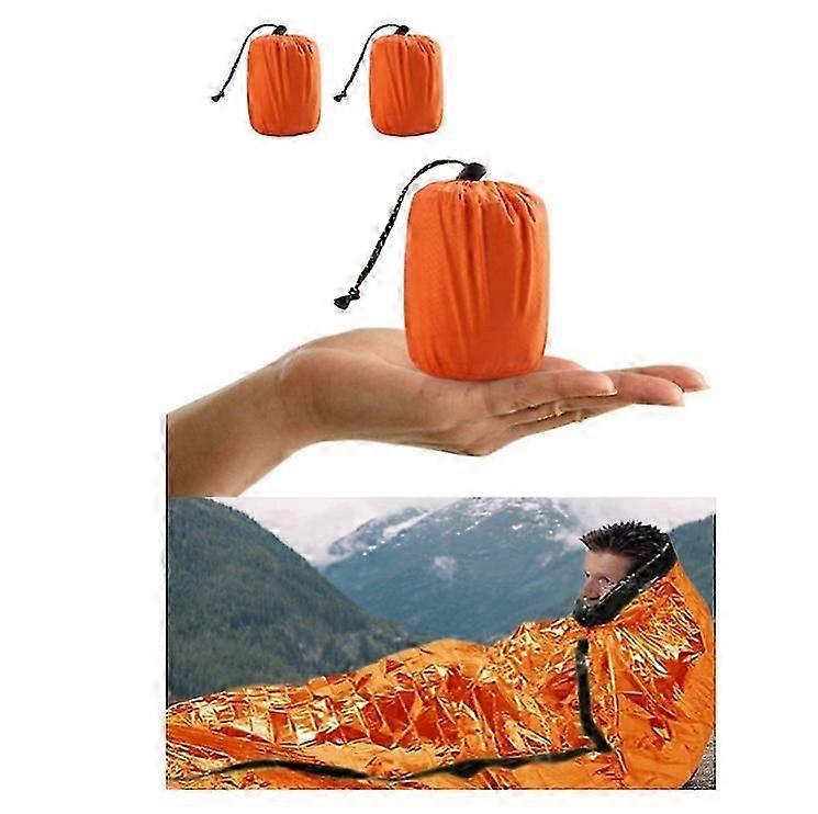 كيس النوم في حالات الطوارئ العزل الحراري التخييم البقاء على قيد الحياة في حالات الطوارئ كيس نوم واحد