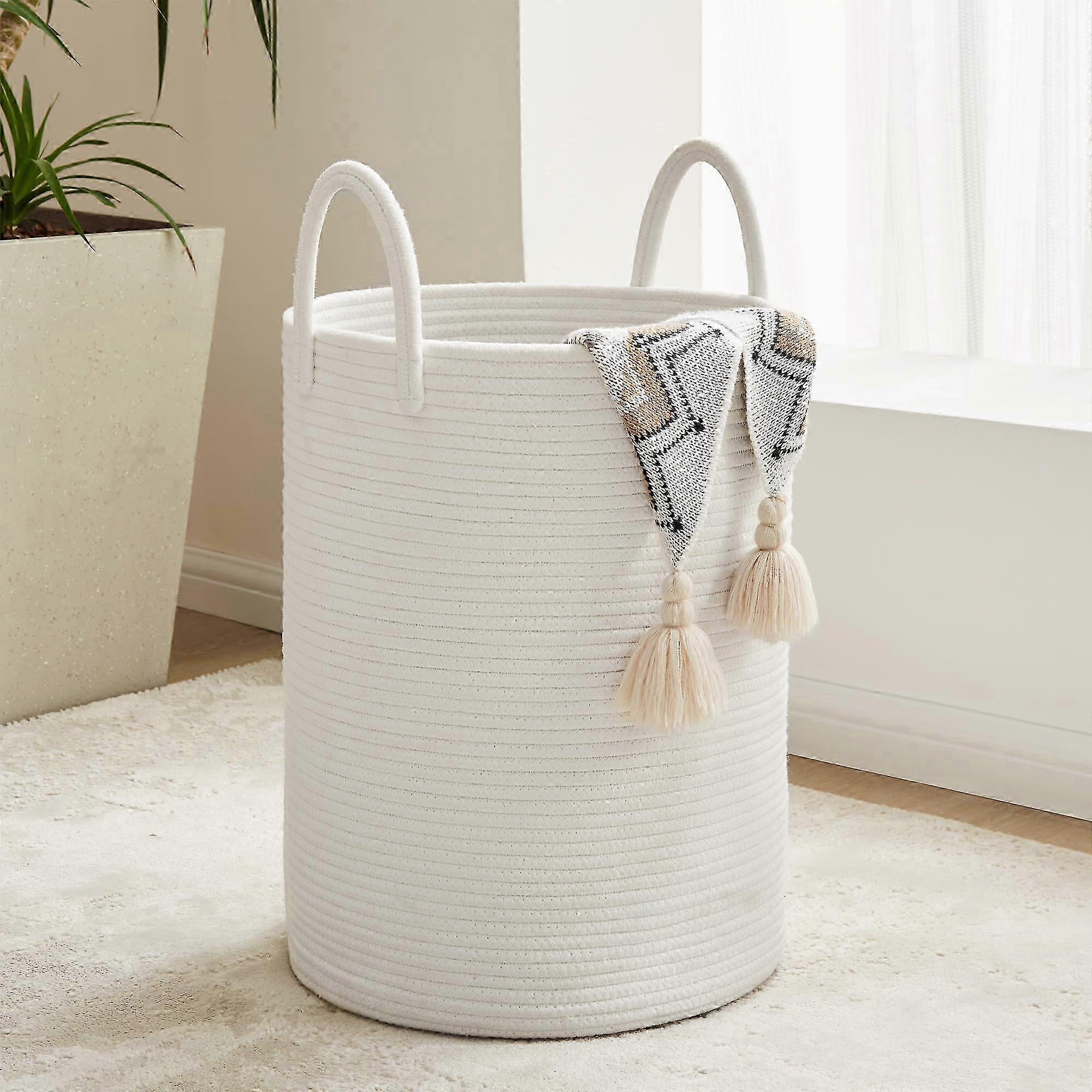 58L Foldable Woven Laundry Basket