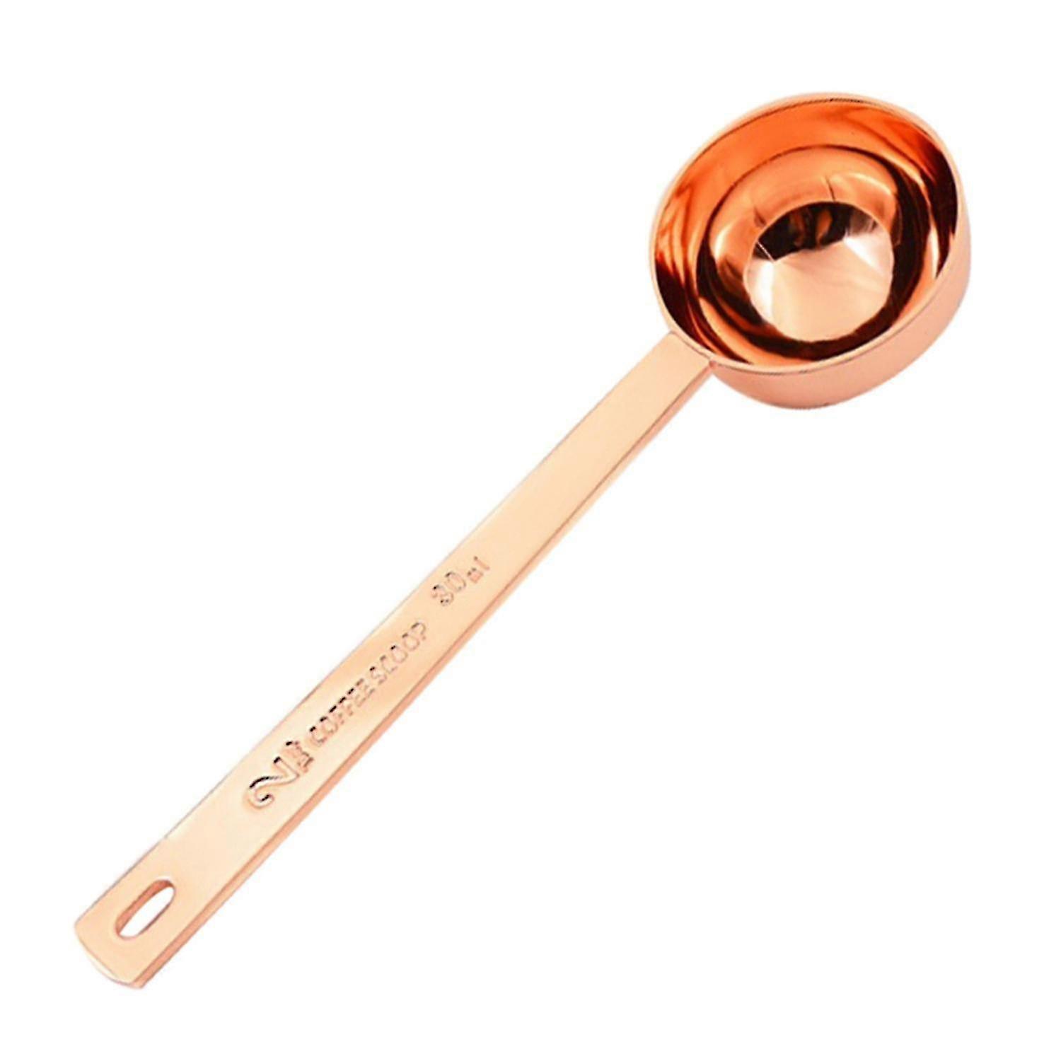 15/30ML Measuring Spoon with Clear Scale, Long Handle, Heat Resistant & Anti-scalding - Pink Gold