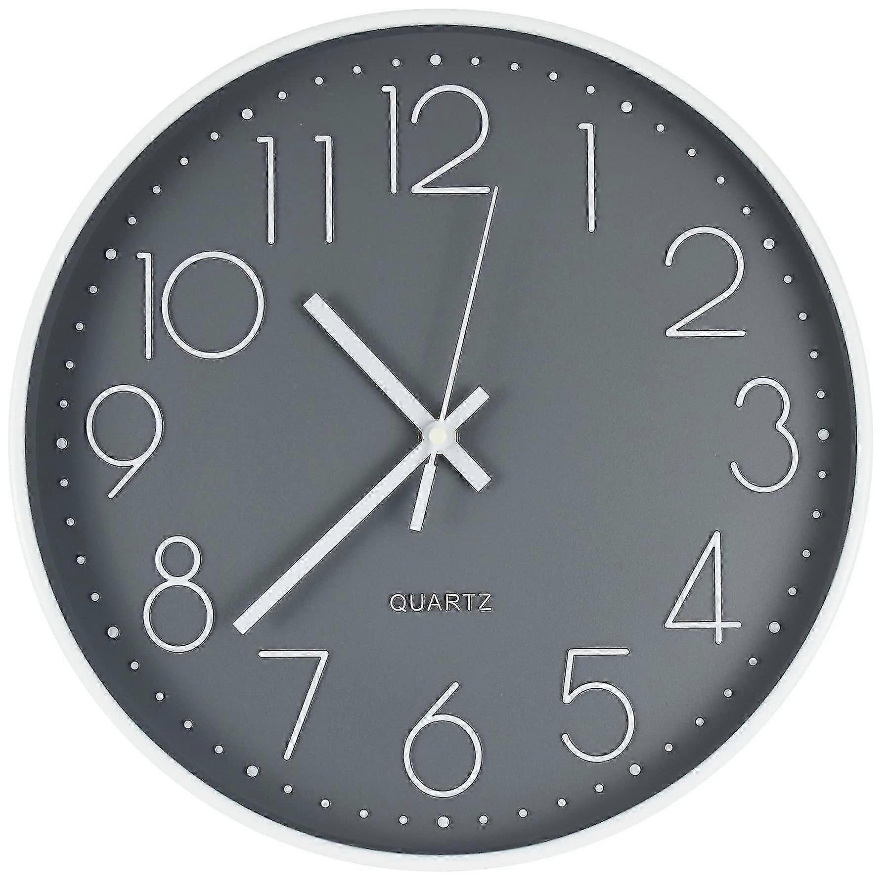 12 Inch Digital Wall Clock with Silent Non-Ticking Operation, Large Display for Easy Reading, 12/24 Hour Time Display for Bedroom, Living Room