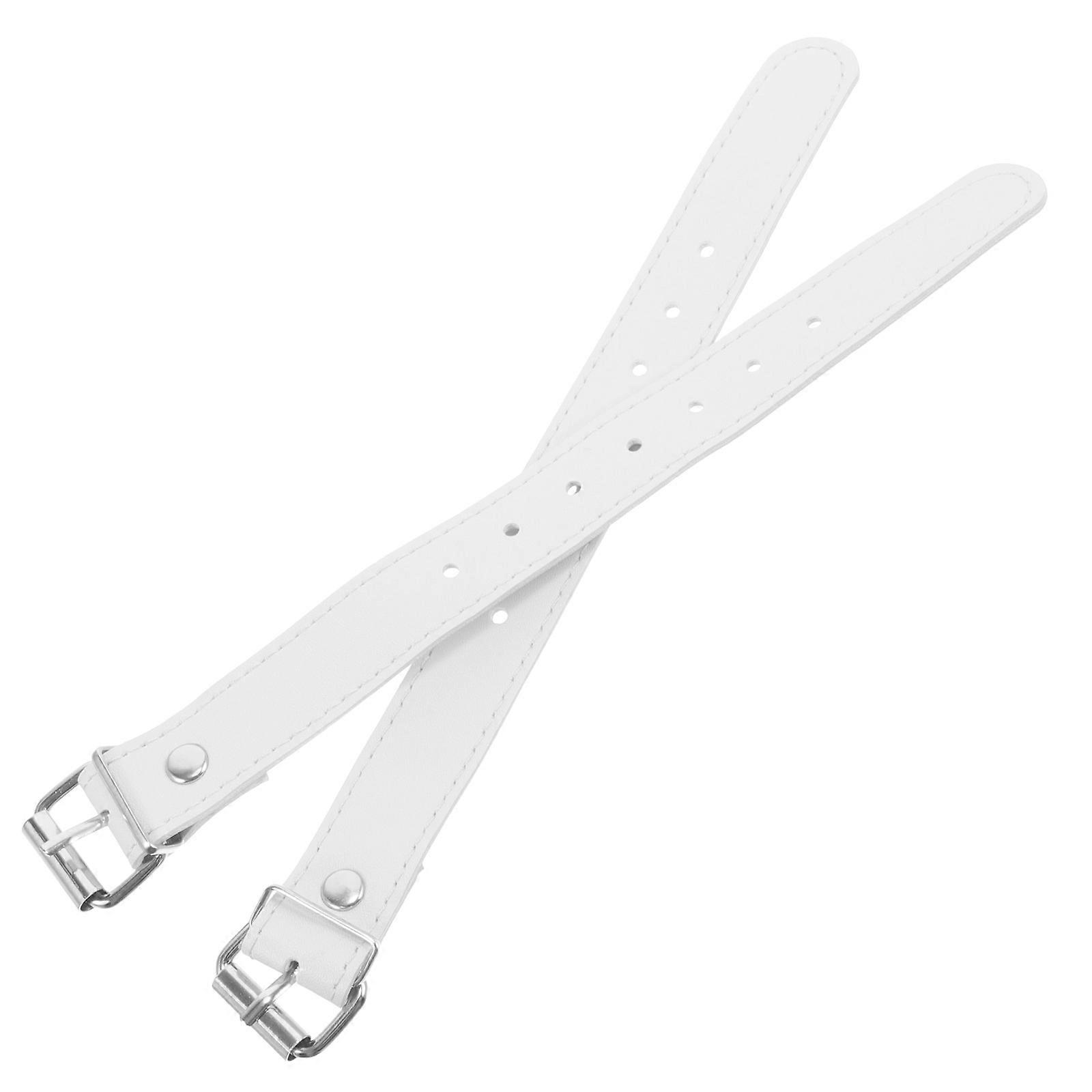 Straps Bike Front Basket Strap for Use 1Pair Adjustable White