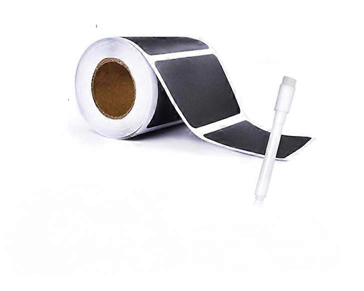 120 pieces 1 roll - Bring a white pen - 5.5*3.5cm - black - PVC - stickers - Best before labels - preserving labels - labels - Easy to write on and d