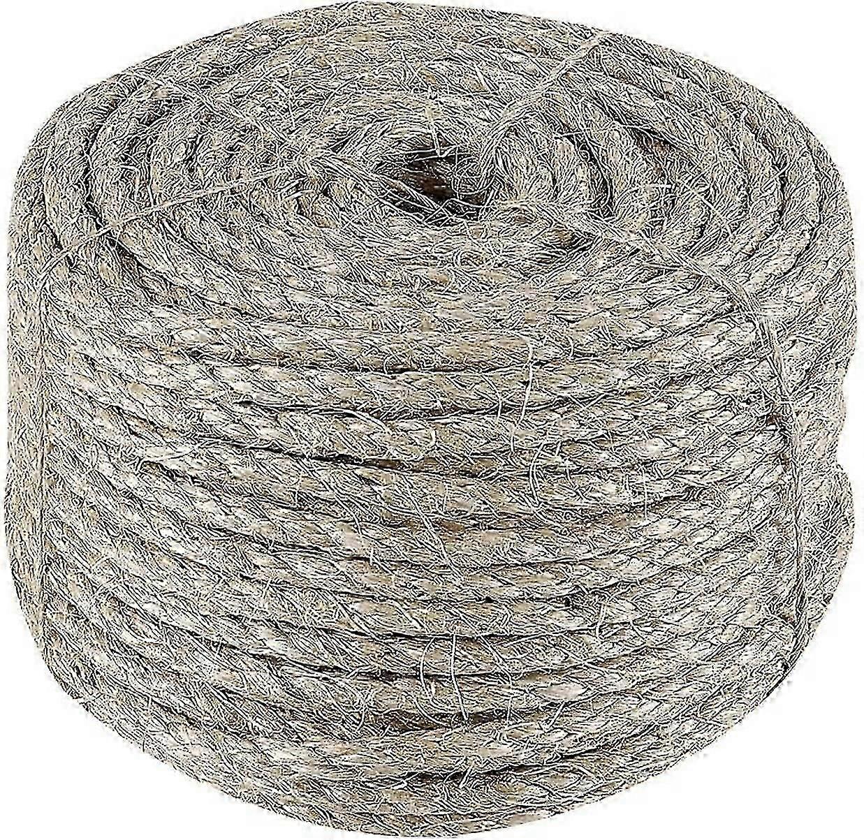 Sisal Rope Cat Tree Rope, 6mm (50M) Replacement Rope Jute Rope, as Cat Accessories Cat Rope, Repair or Replace Cat Tree, Cat Scratching Post, Cat Towe