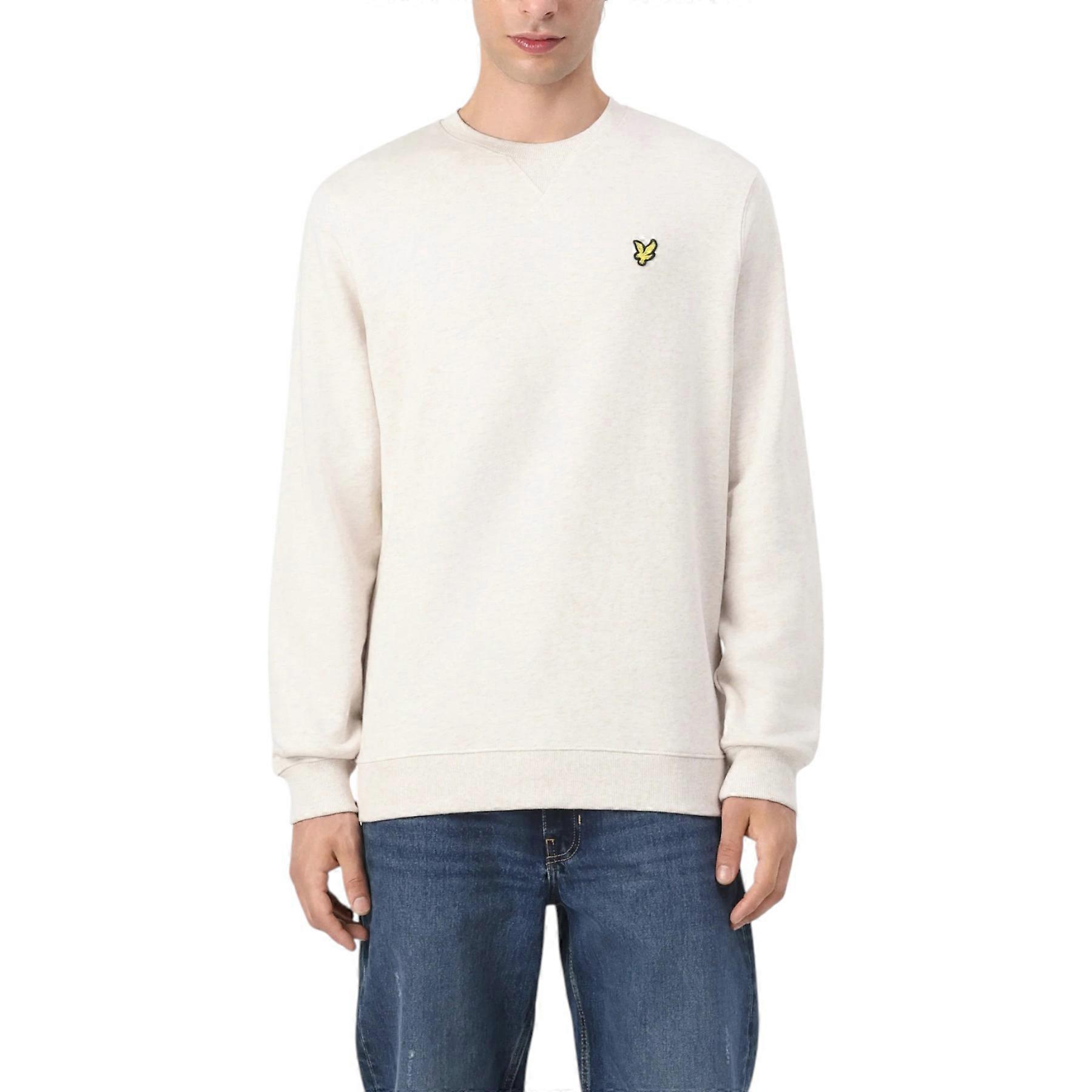 Lyle & Scott Mens Sweatshirt  Pullover Crew Neck Winter Jumper Beige New