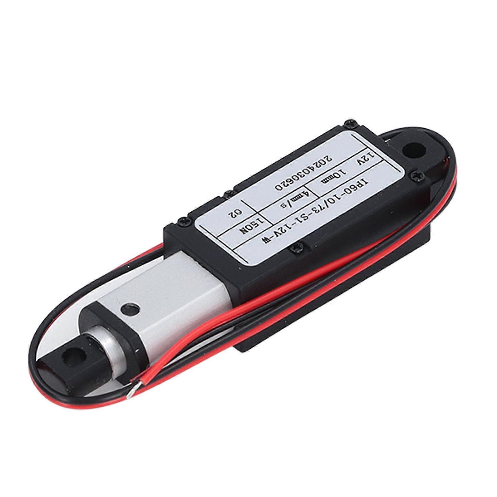 Elektriskt mikrolinjärt ställdon 150N Tryckslag 10mm Automatiskt tunglås 4mm/s Mini linjärt ställdon 12V