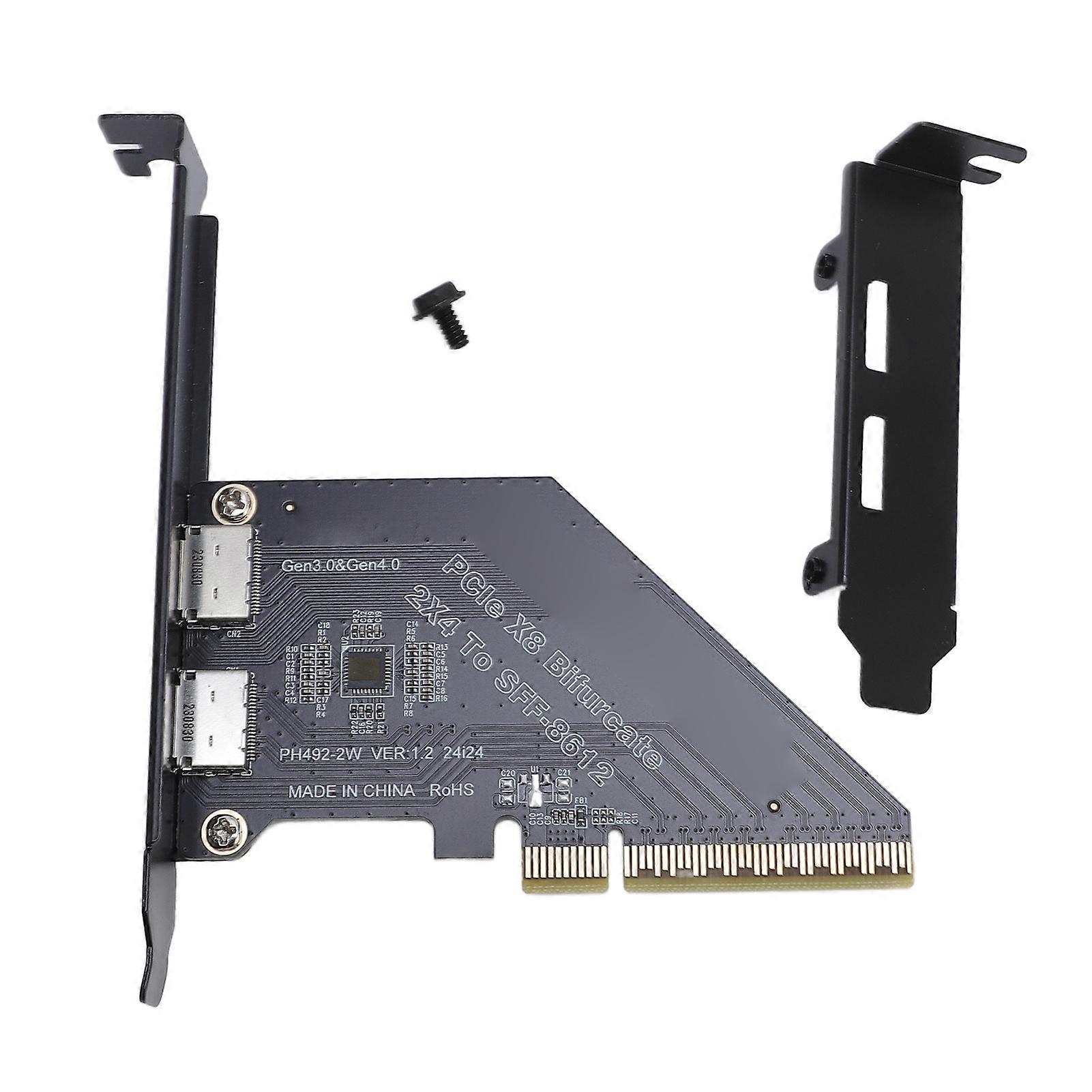 Carte graphique externe PCIe 4.0 X8 vers Oculink, transfert de données haute vitesse 128 GT/s SFF 8612, connexion sécurisée pour SSD NVMe, GPU EGPU