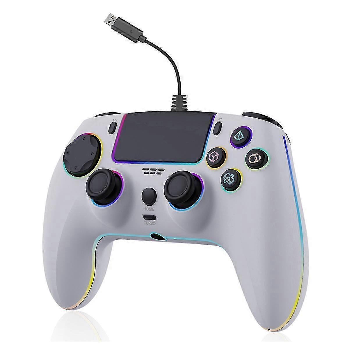 For Wired Gamepad RGB Lights Hall Trigger Vibration Continuous Back Button PC/Steam Game Controller