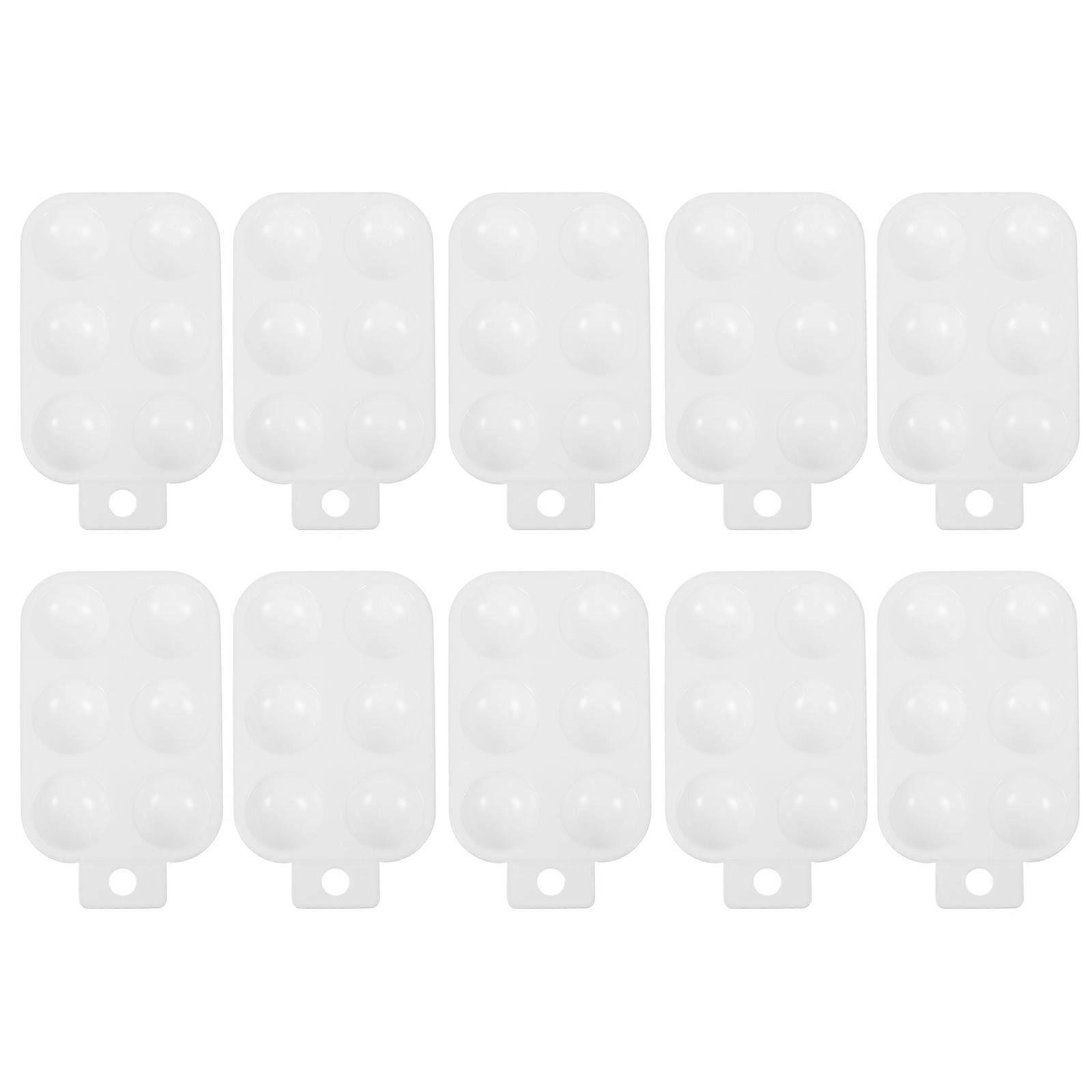 Paint Tray Palette Watercolor Pigment Trays Color Mixing Rectangular Standard Design White 14.5X8.5CM 10Pack