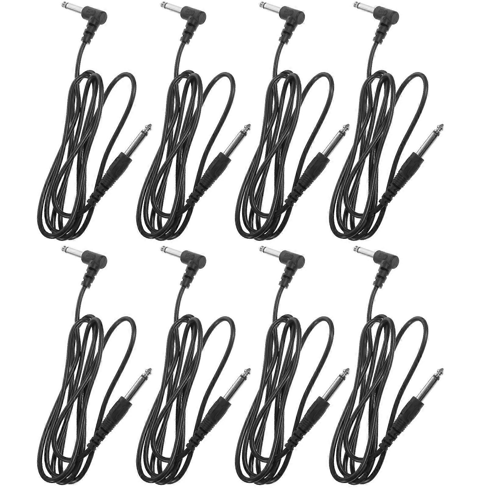 8pcs Durable Guitar Cables for Electric Guitar, Bass & Amplifiers – Flexible, Insulated, Reliable Audio Connection
