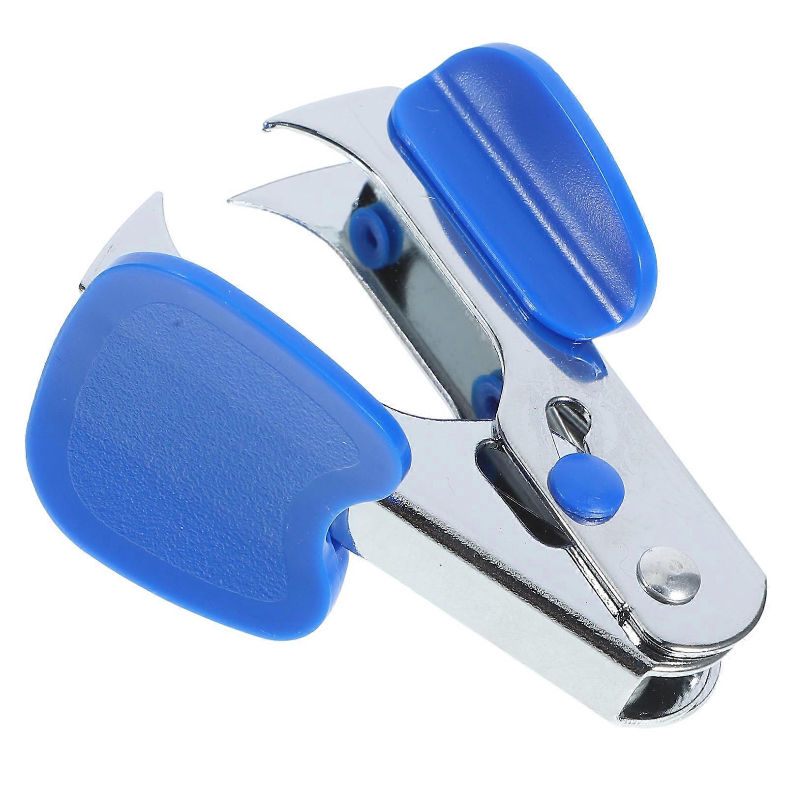 Staple Removal Stapler Remover Tool Compact Design Blue 5.6X3.2X2.7CM Office Use 1Pcs