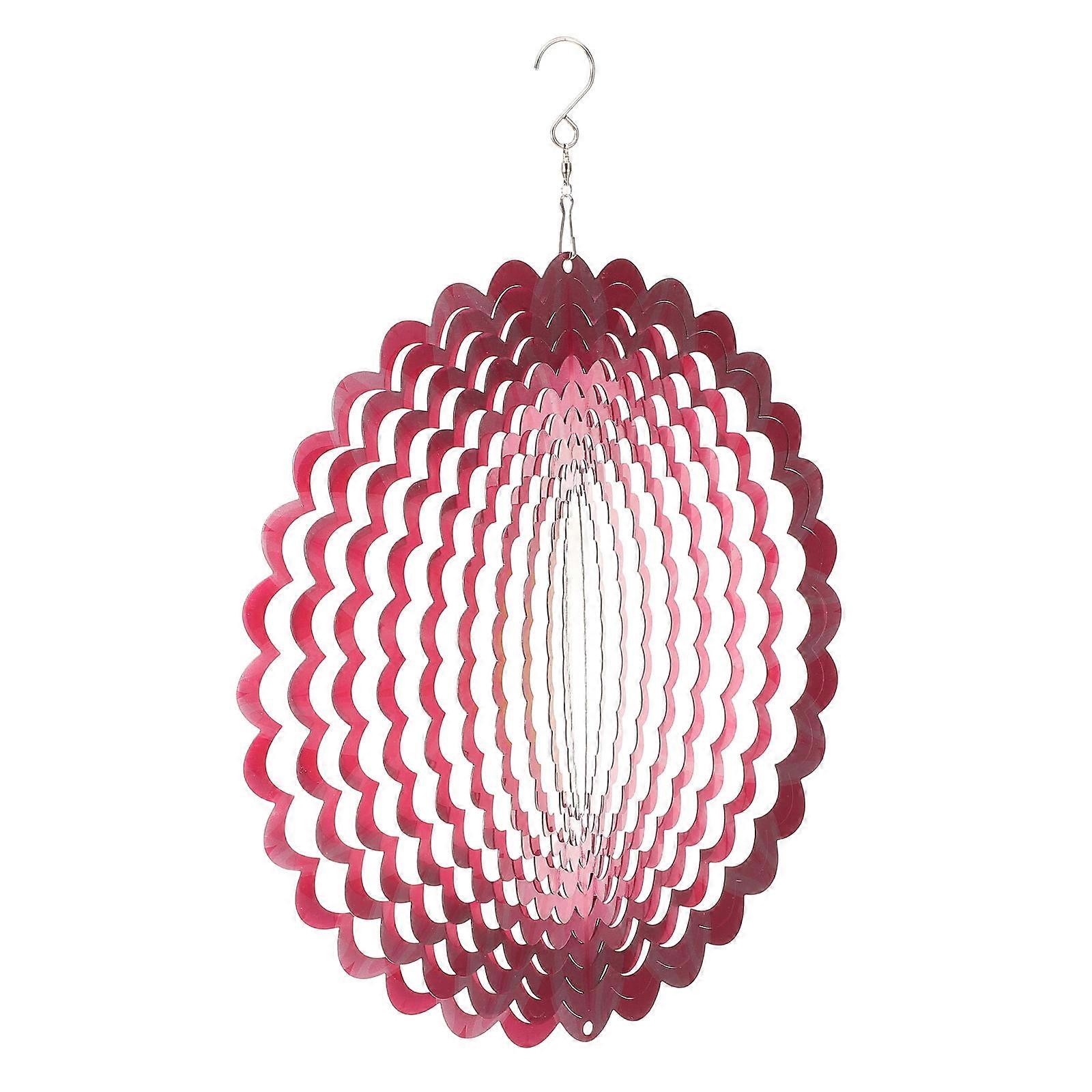 Metal Flower Wind Spinner Outdoor Spinners Hanging Garden Decorative Multi-Colored 30.00X30.00X0.10Cm 1Set