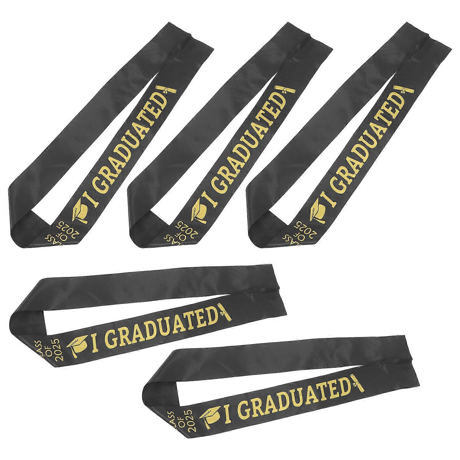 Senior Sash Class Of 2025 Memorable Keepsake For Graduation Ceremonies And Parties 5Pcs