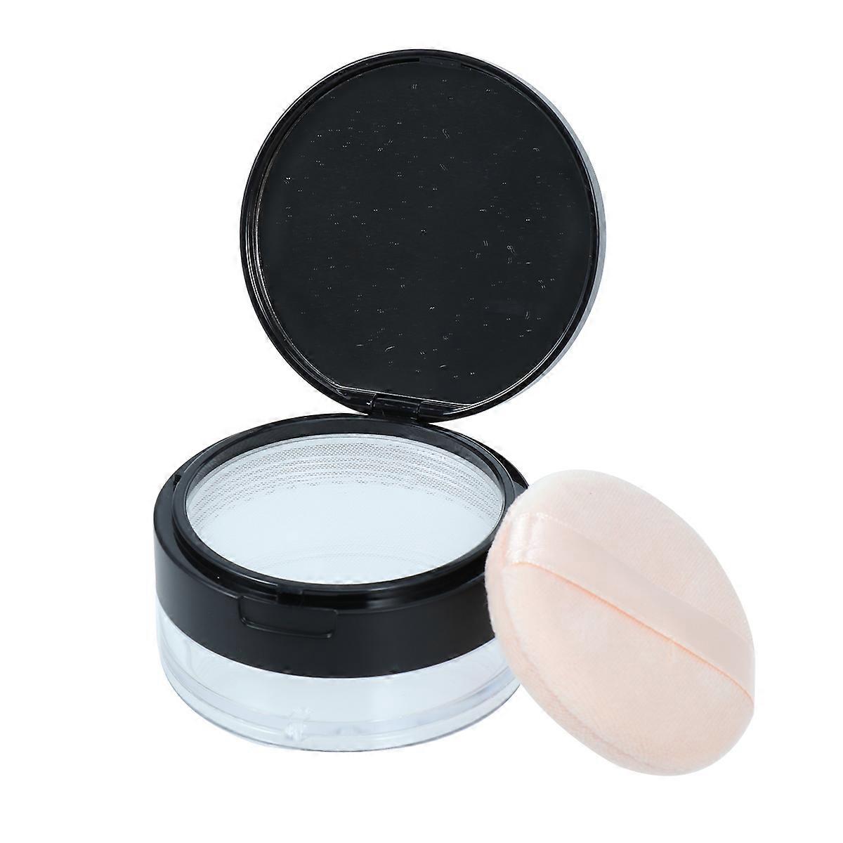 Empty Powder Container Make-Up Loose Powder Box Travel-Friendly for Daily Use and Outdoor 6.8x6.8x4cm 1Pcs