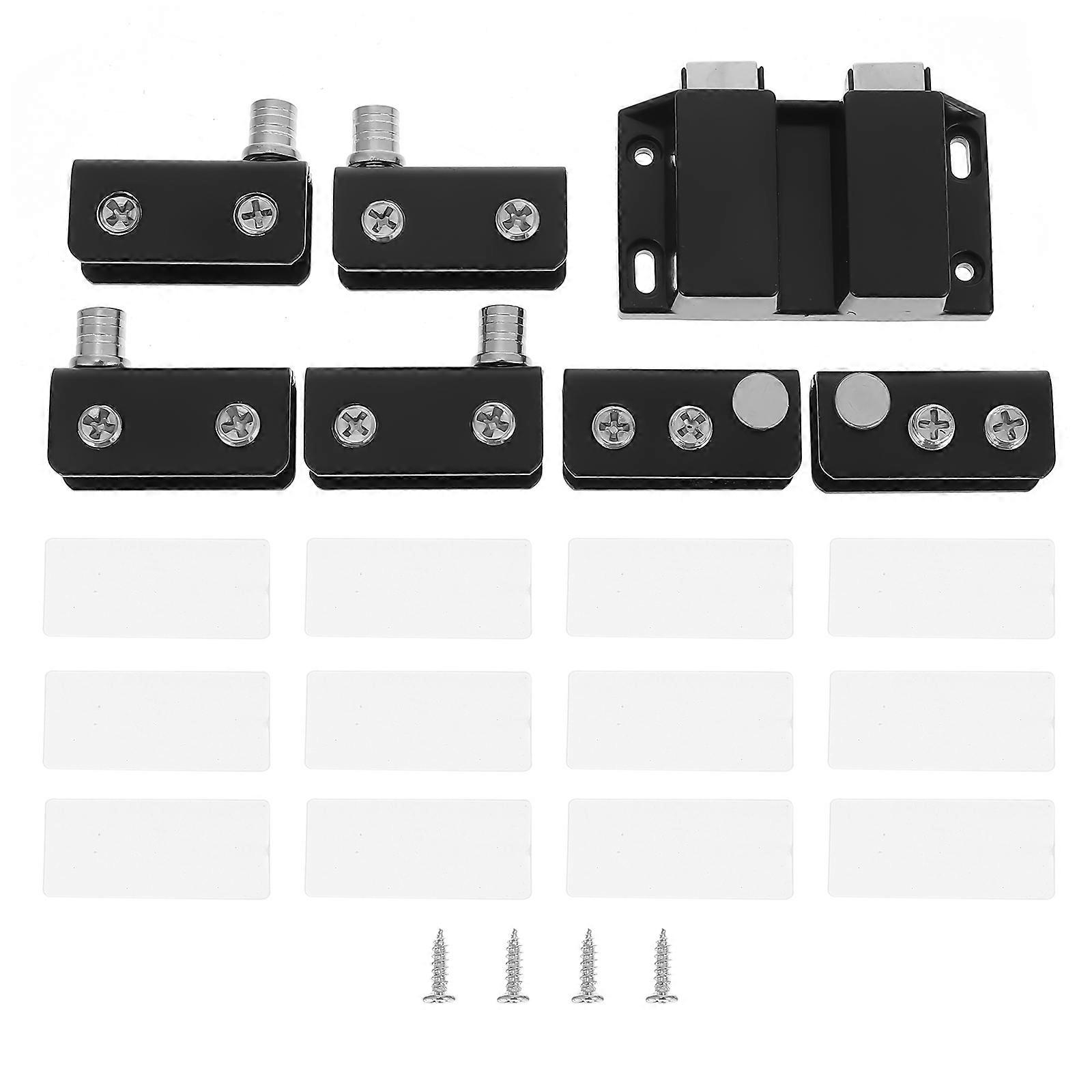 Glass Door Hinges For Cabinets Anti-Rust Hinges Clips Square Shape Workmanship 1Set