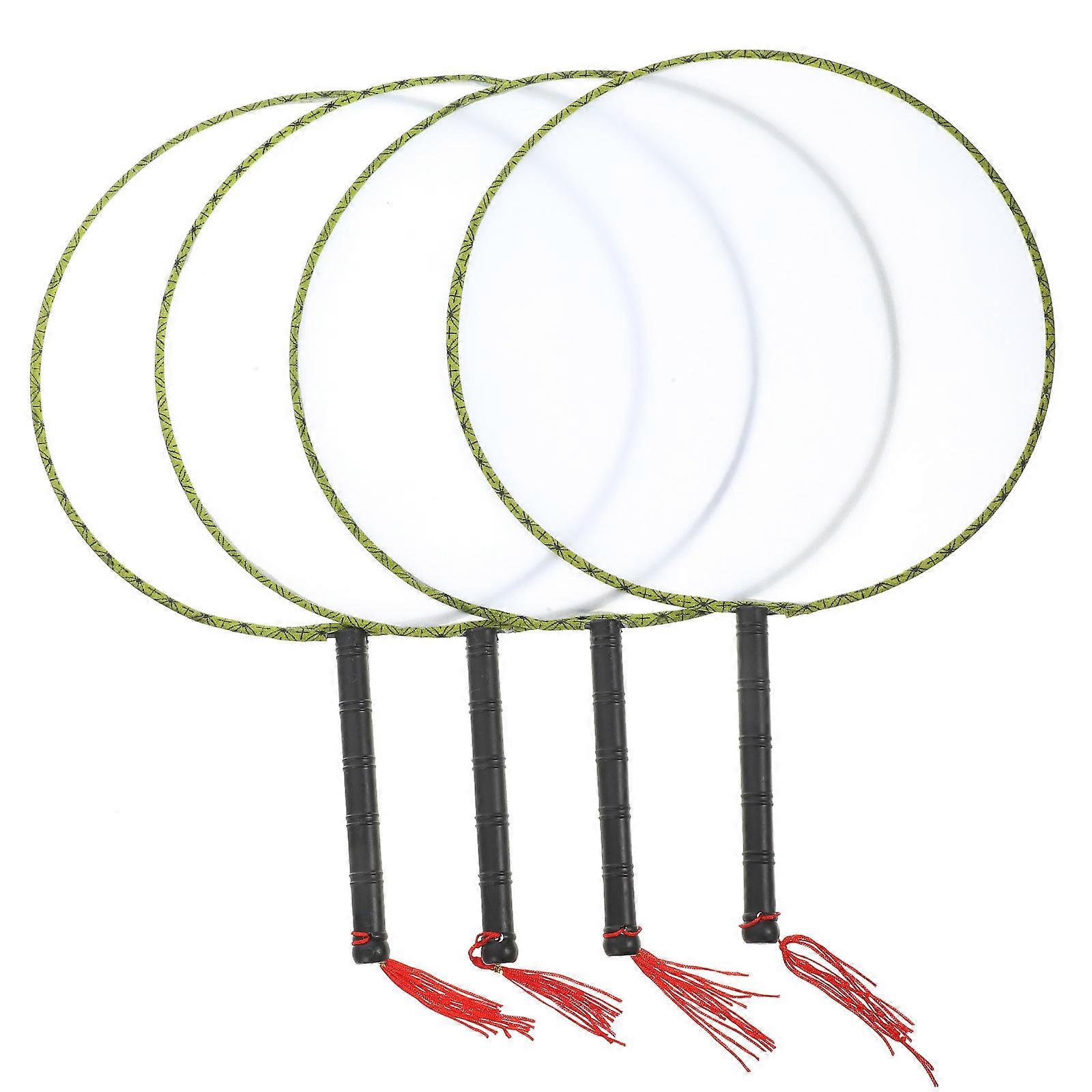 Fan Painting Childrens Drawing Fan DIY Activities 24cm White Bamboo 4Pcs