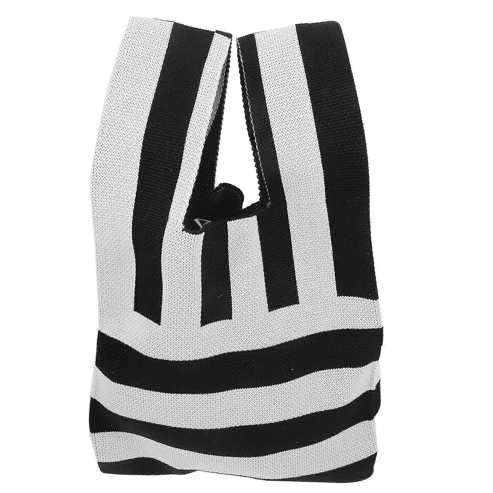 Woven Handbag Knit Tote Bag Multi Various Occasions Rectangular Storage 1Pcs