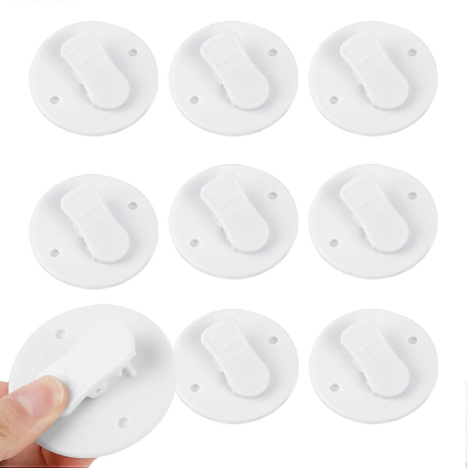 Shower Curtain Clips Self-Adhesive 8-Pack Splash Guard Windproof Keeps Curtains In Place Fits Most Shower Rods