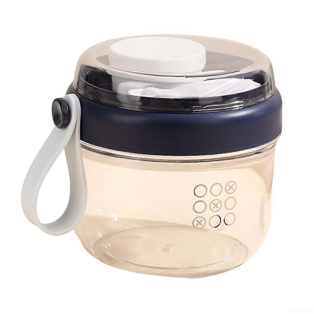 Yogurt parfait cup, ergonomic handle, for fruit salad, oats, dishwasher, portable food container (blue)