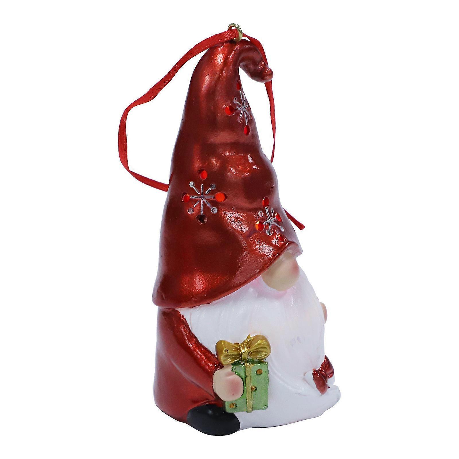 Creative Ornaments Ceramic Gnome Decor Round Shape Christmas Party Decoration 1Pack