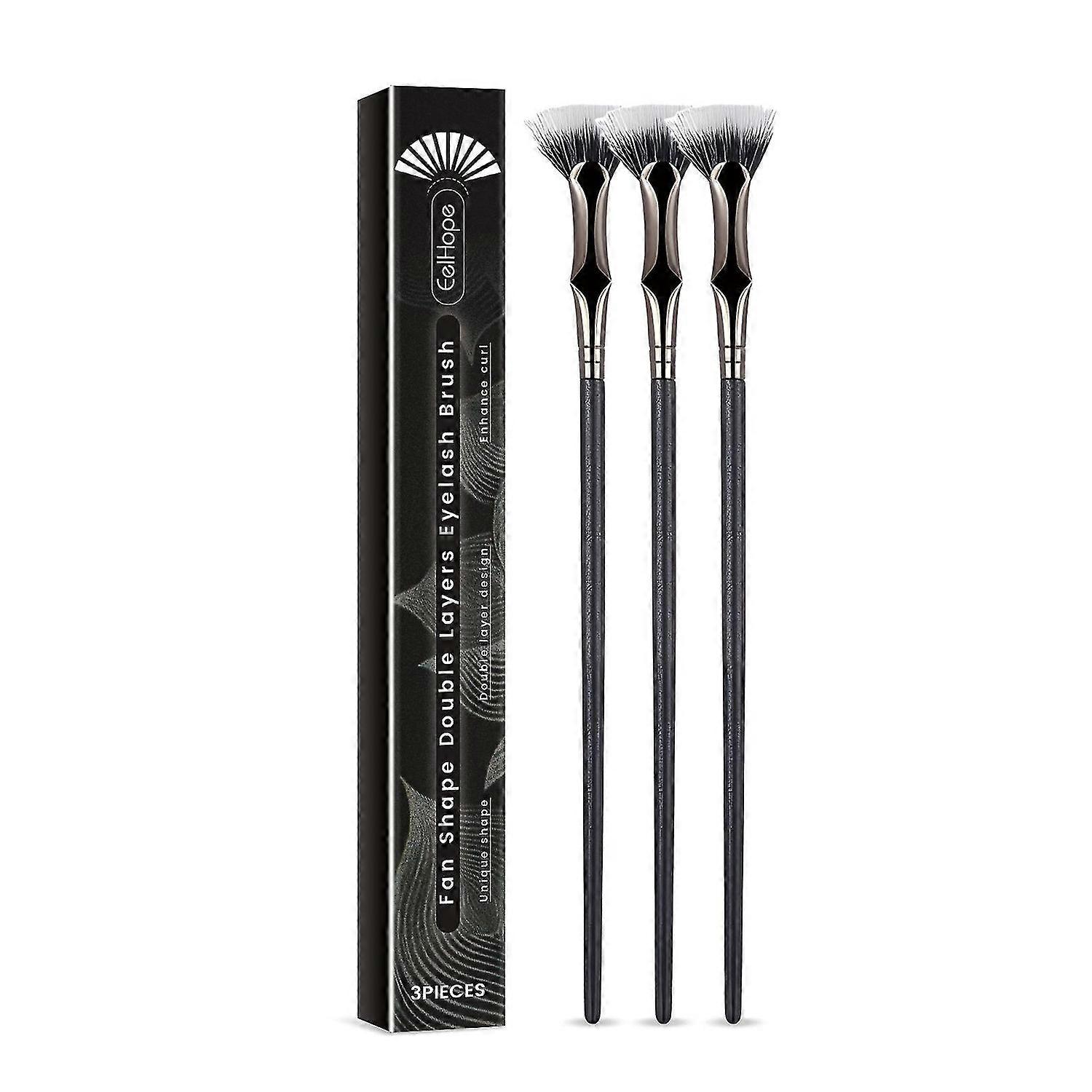 Double-layer Fiber Bristles Brush for Lashes Universal Eye Lashes Brush Eye Makeup Tool