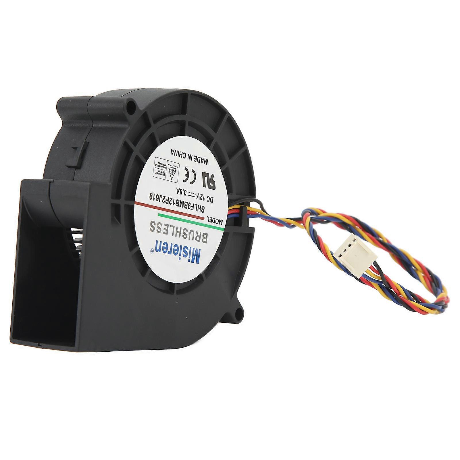 Brushless Multi-Function Centrifugal Fan, Double Ball Bearing, 7000RPM, 12V DC, 3.8A