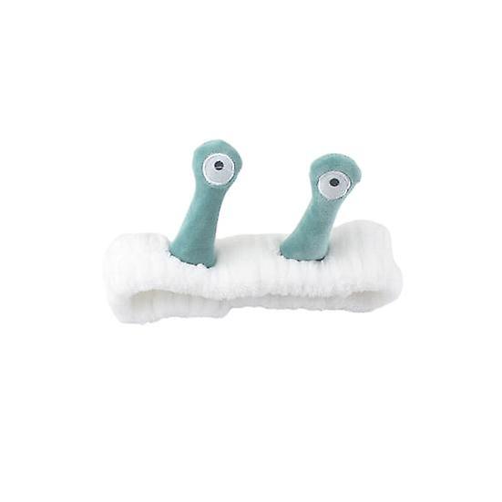 Snail Decor Face Wash Headband Water-Absorbent Spa Headband Plush Fabric High Elastic Makeup Headband