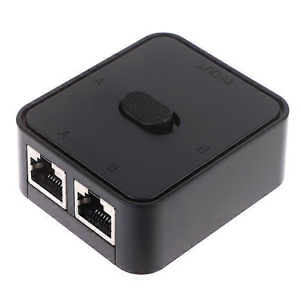 2-Port Gigabit Netzwerk-Switch RJ45 CAT 5/6 LAN HUB Netzwerk-Switch Schwarz Einheitsgröße