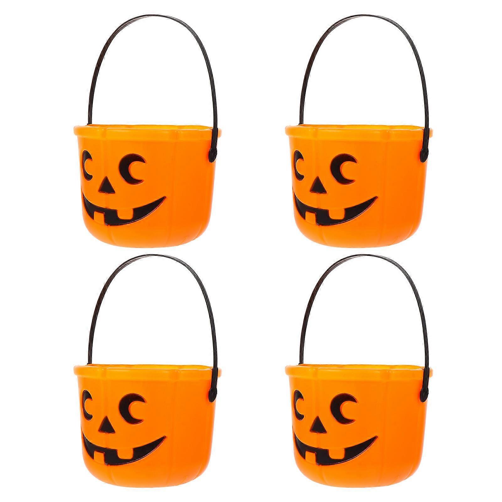Here's a polished and professional product description for your **4pcs Halloween Pumpkin Candy Buckets**:

 

🎃 **4 Pack Halloween Pumpkin Candy