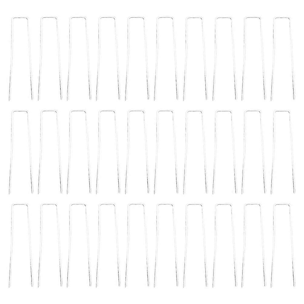 Landscaping Fabric Stakes U-Shaped Q195 Steel Securing And Fixing Gardening Use 30Pack
