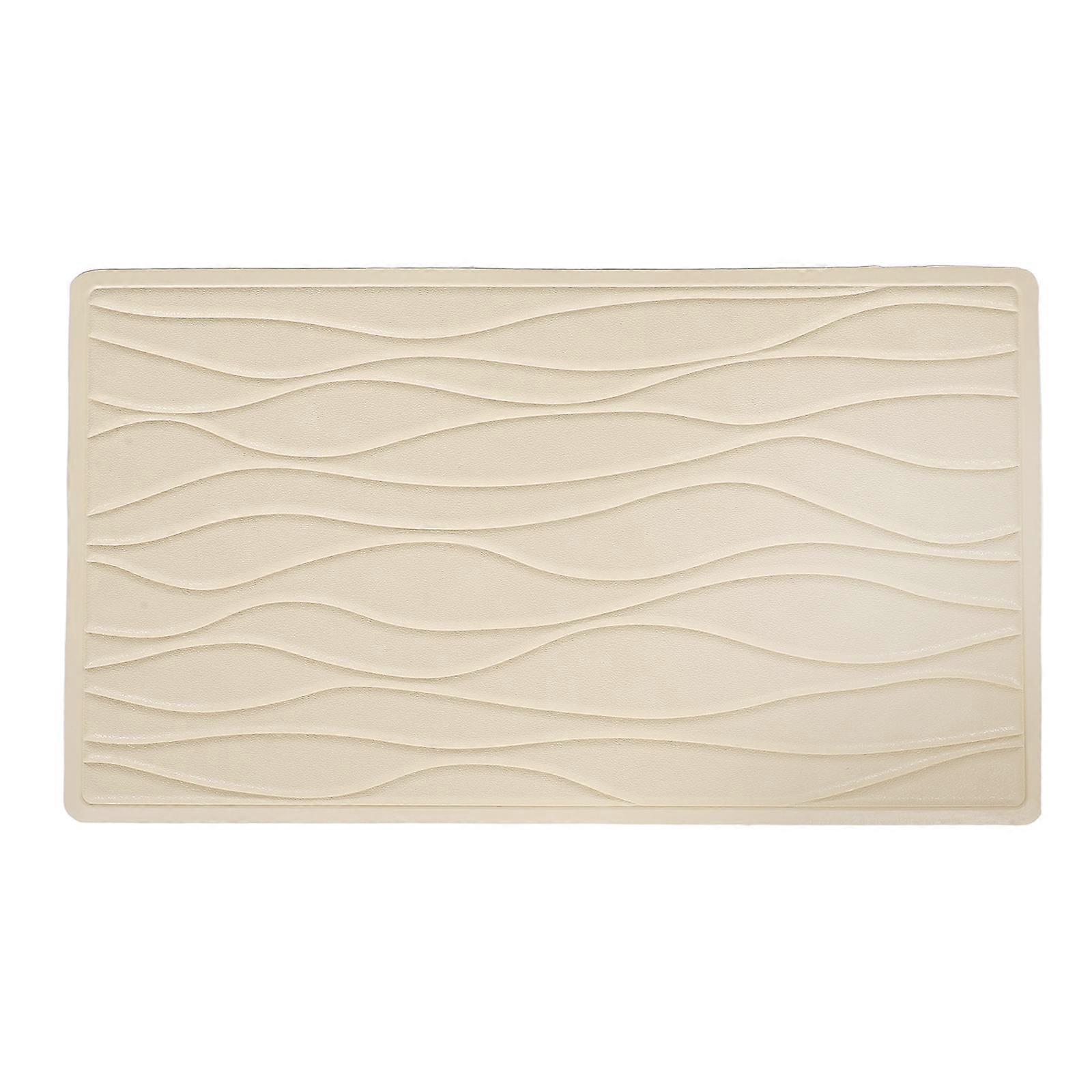 Non Slip Rubber Shower Mat with Suction Cups – Soft Bath Mat for Bathroom, Elegant Design, Keeps Floor Dry, Safe & Comfortable for Bathing & Shower
