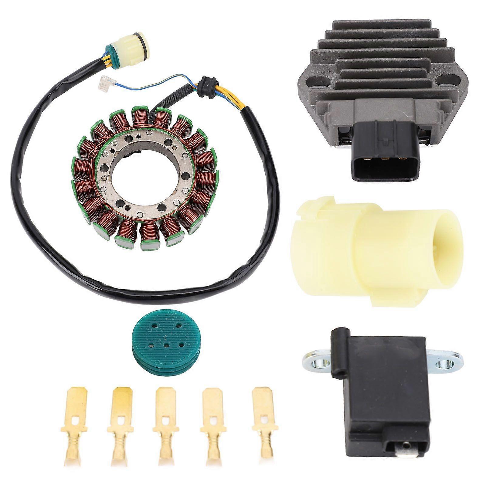 Stator Coil Voltage Regulator Rectifier Kit 31600 HM7 003 Enhanced Power Efficiency Replacement for Fourtrax Foreman 450 4x4 MK03183