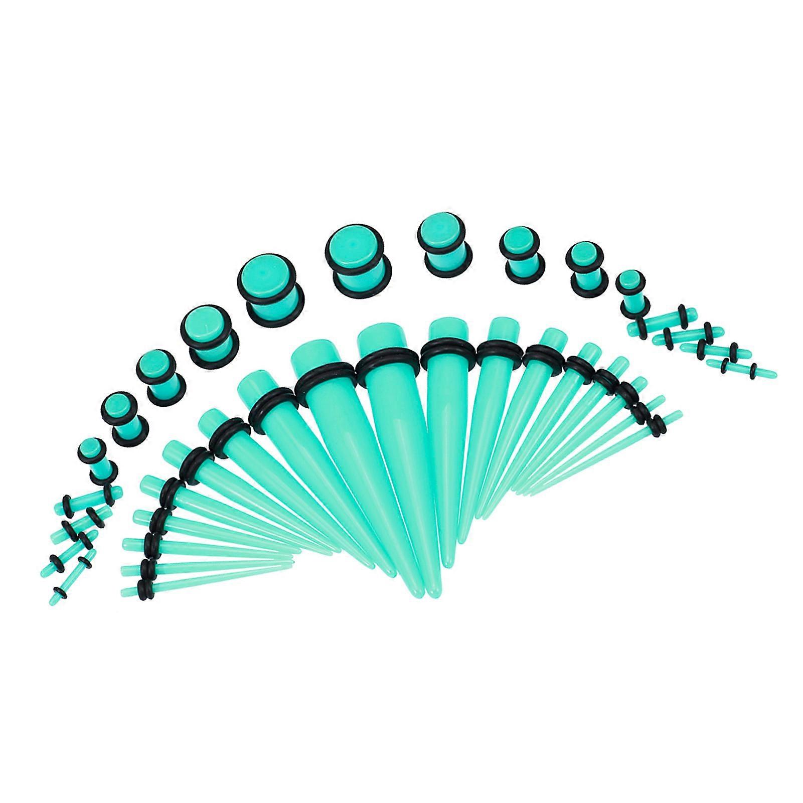 36-Piece Acrylic Ear Plug Expander Kit, Light Green