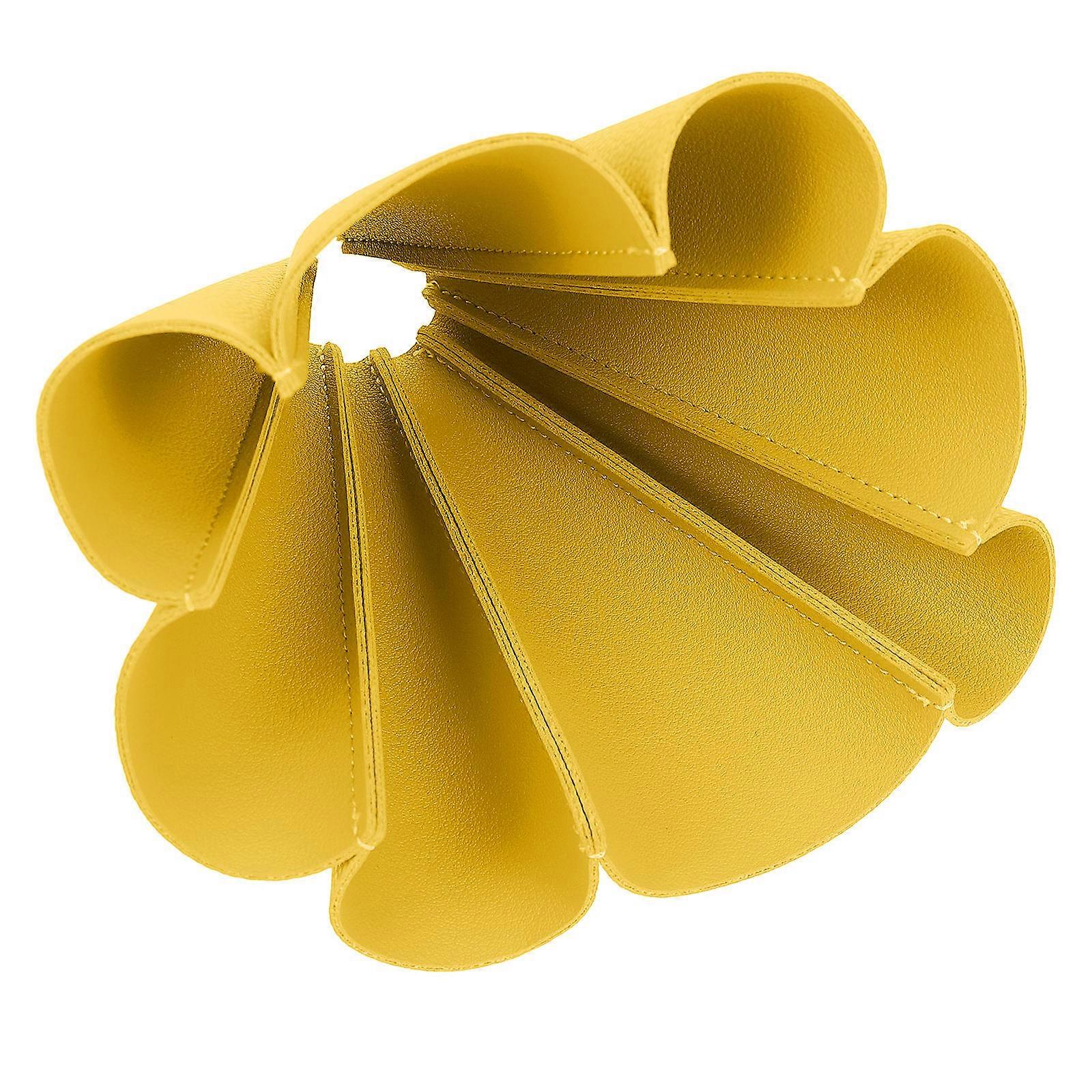 Lampshade Accessory Delicate Lampshade Craft Lamp Cover Adornment Dustproof Protect Lamp Yellow 15X15X12CM 1Pack