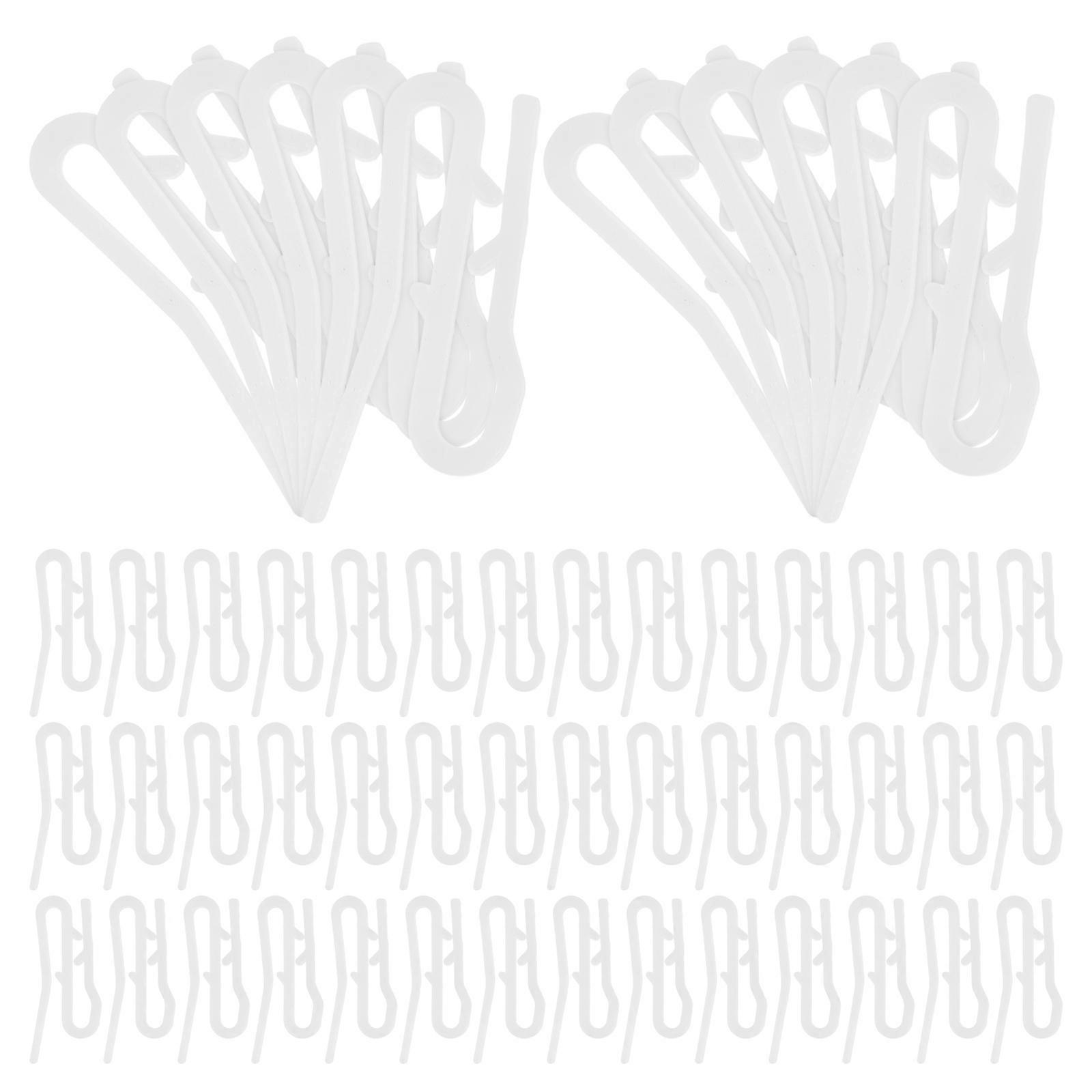 100pcs Plastic Curtain Hooks for Windows Pinch Pleated Drapery Clips Stable Curtain Control