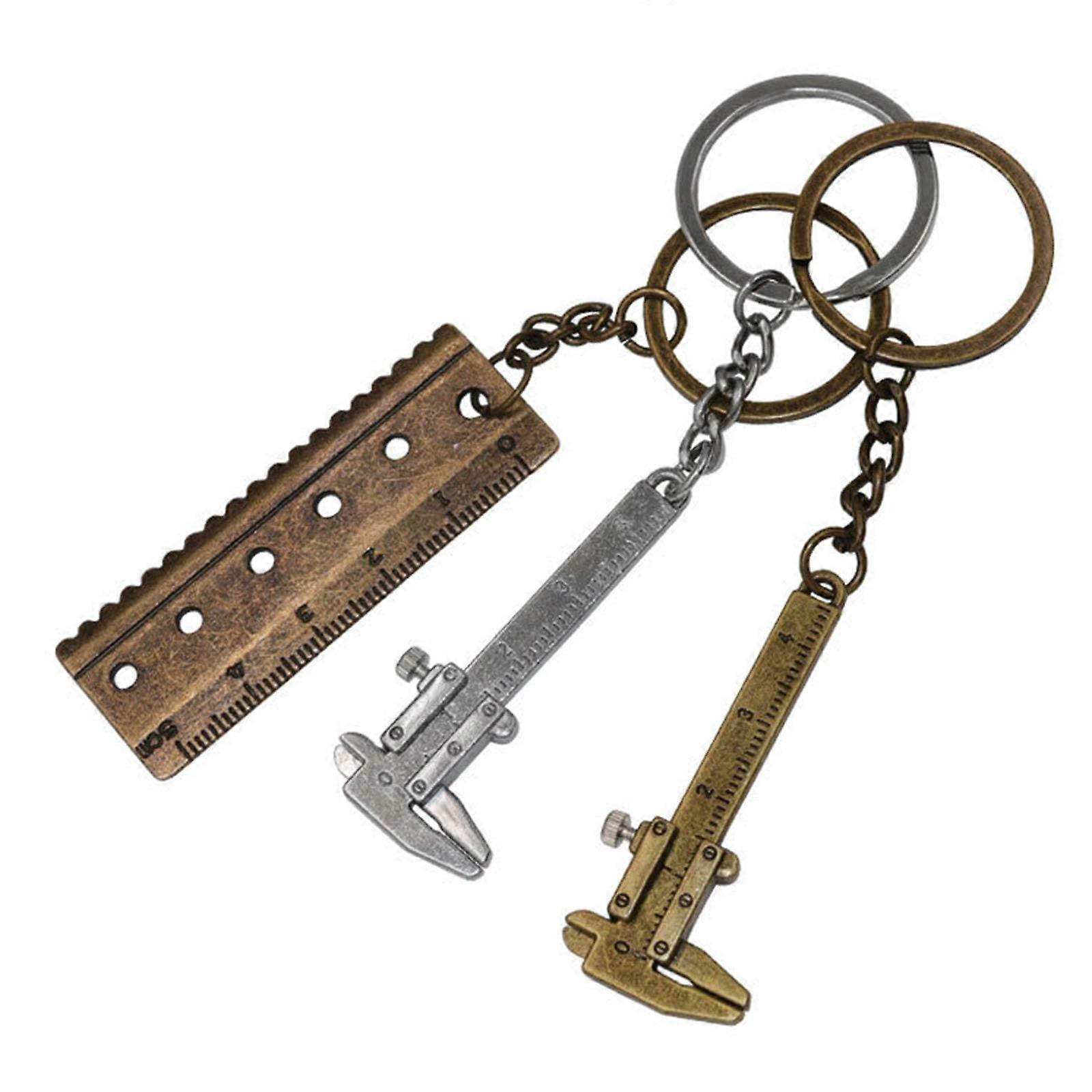 Measuring Tool Caliper Straight Tooth Keyring Pendant Precision Pocket Caliper Key Ring