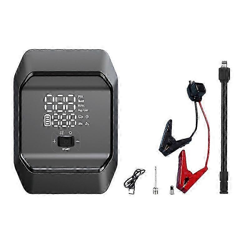 2-in-1 High-Power 8000mAh Emergency Jump Starter with Inflator Pump and Power Bank Function