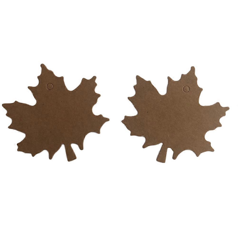 Maple Leaf Kraft for Party Decoration Brown Writing Surface Pre-punched Holes 100Pcs