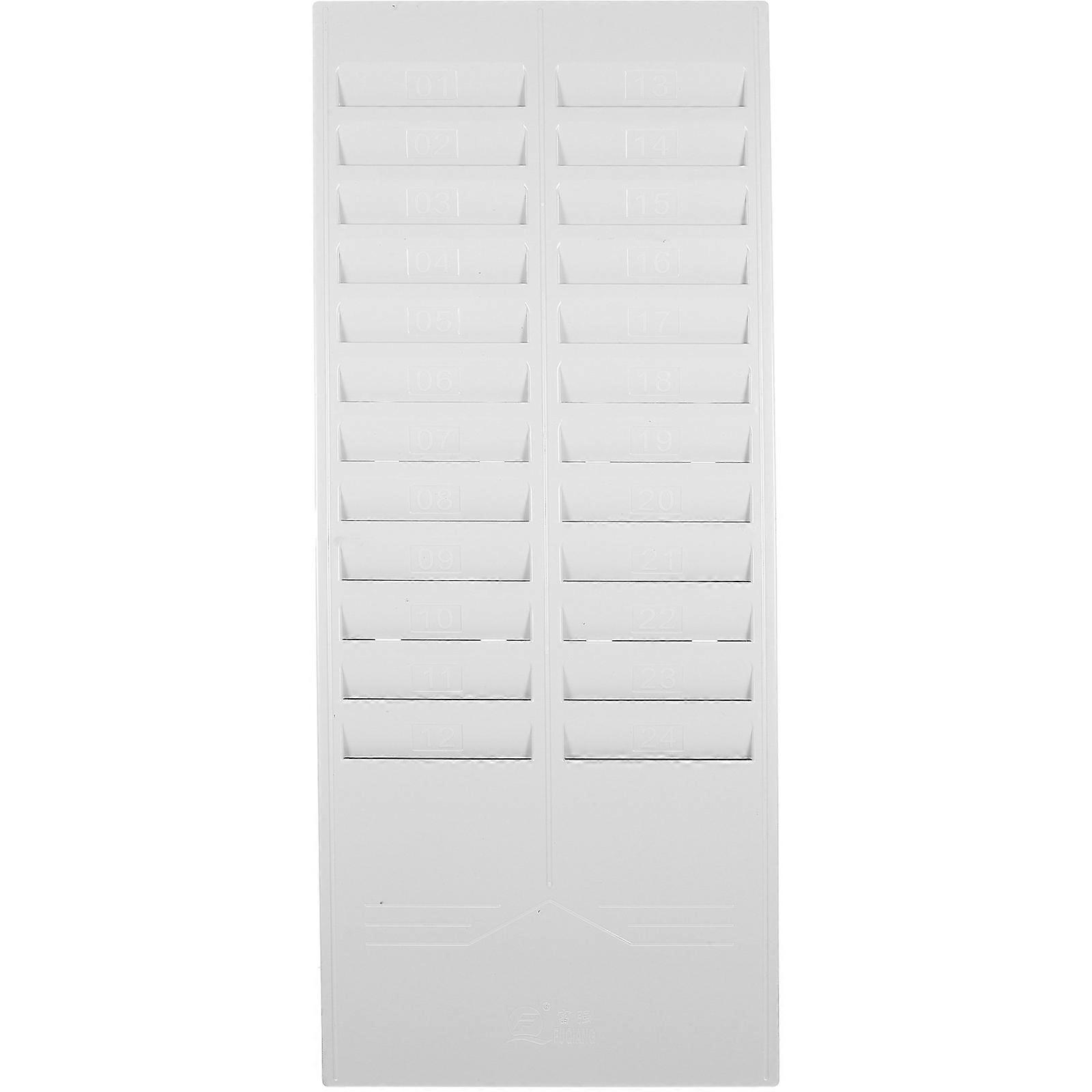 Time Cardholder Wall-Mounted Attendance Cards Rack for Retractable Storage