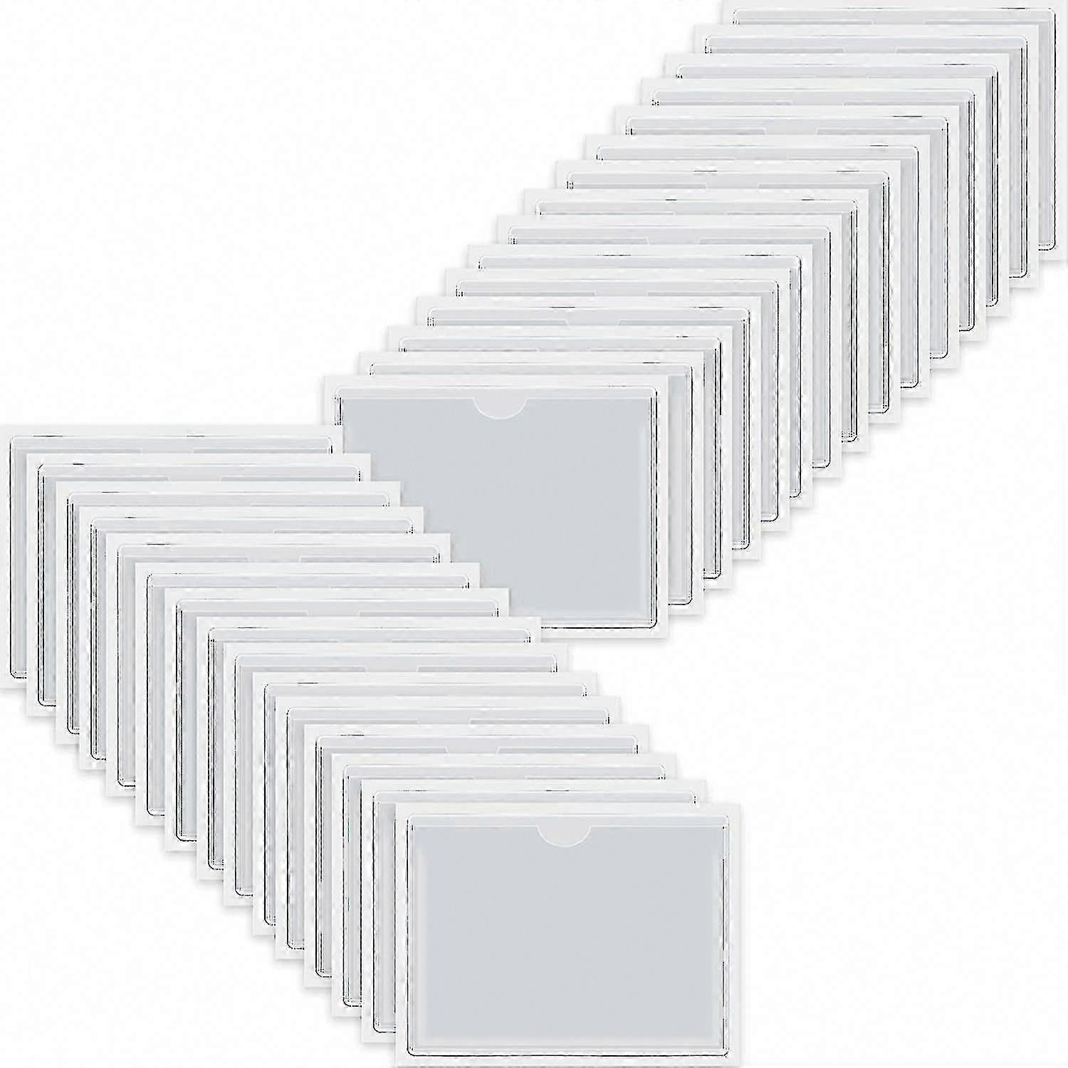 30pcs Self-Adhesive Business Card Pockets with Top Open for Loading - Card Holder for Organizing, JB5-2