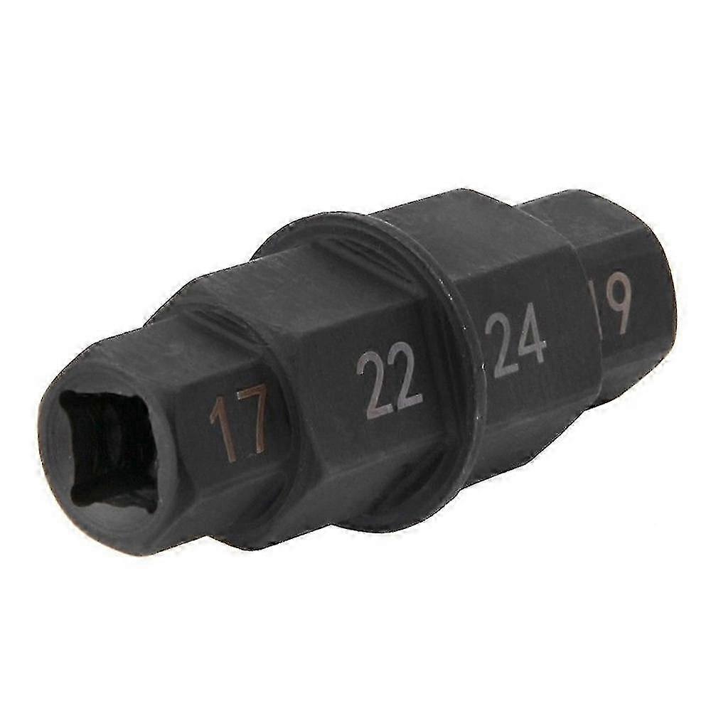 Motorcycle Hex Axle Tool Kit with 17mm, 19mm, 22mm, and 24mm Hex Allen Spindle Drivers for Various Brands