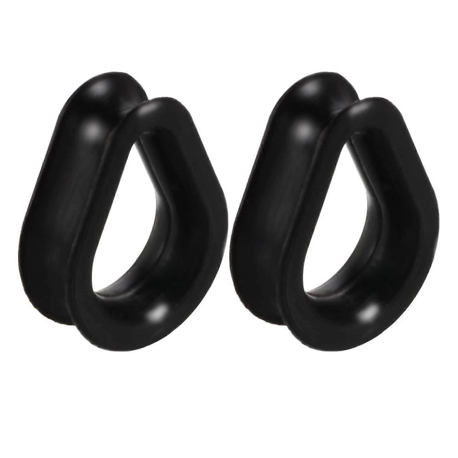 Tunnel Piercing Ear Plug Silicone Drop Black Expander Set 6-30 mm, Includes 18.0 mm Size, Flexible Material
