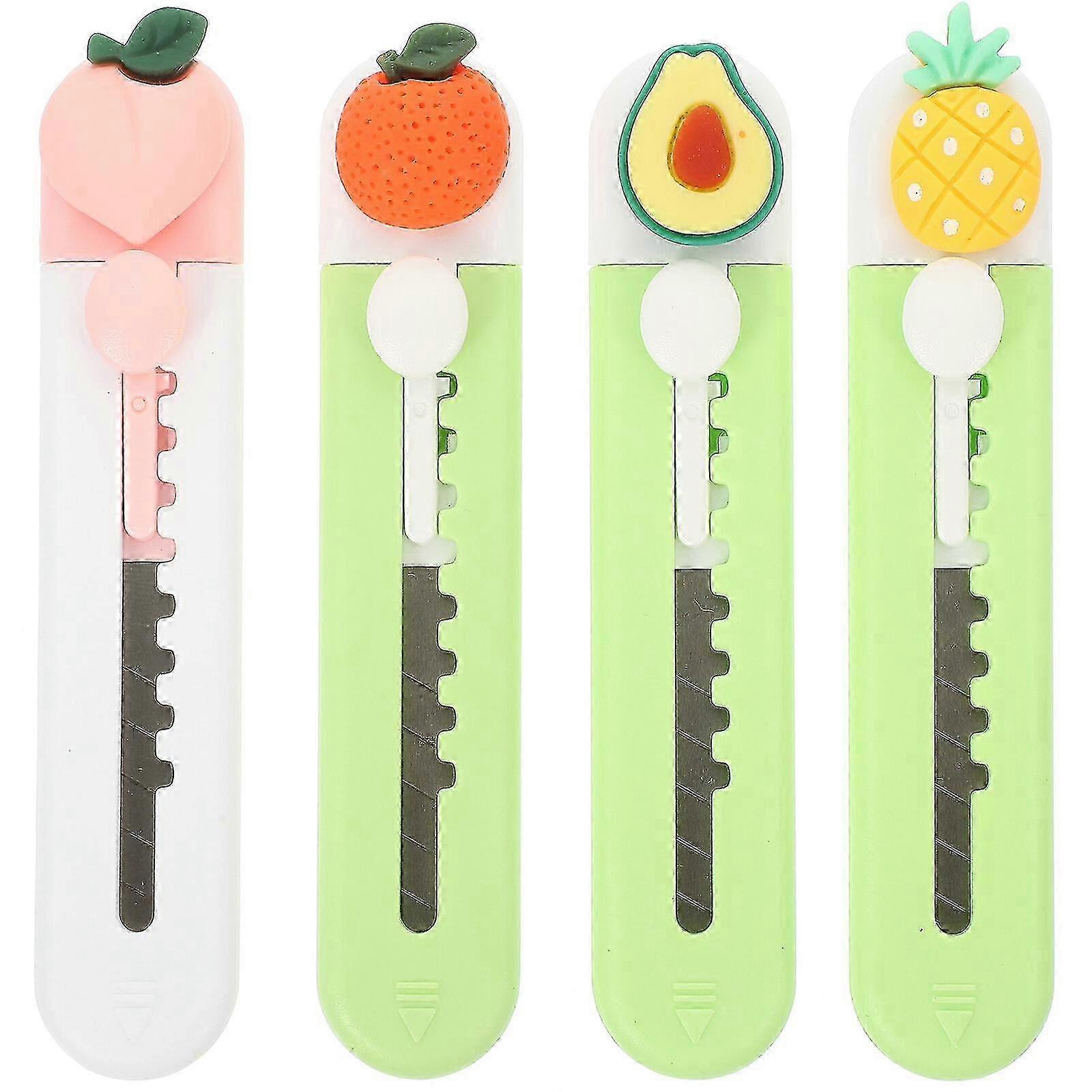 4pcs Multipurpose Utility Cutters Miniature Office Paper Cutters