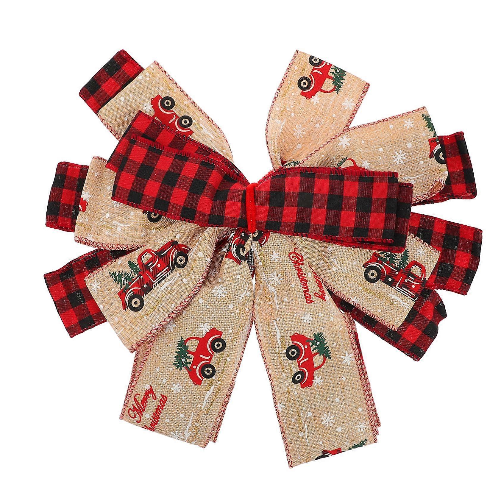 Christmas Tree Decoration Bow in Colorful High-Quality Ribbon for Holiday Parties and Home Decor