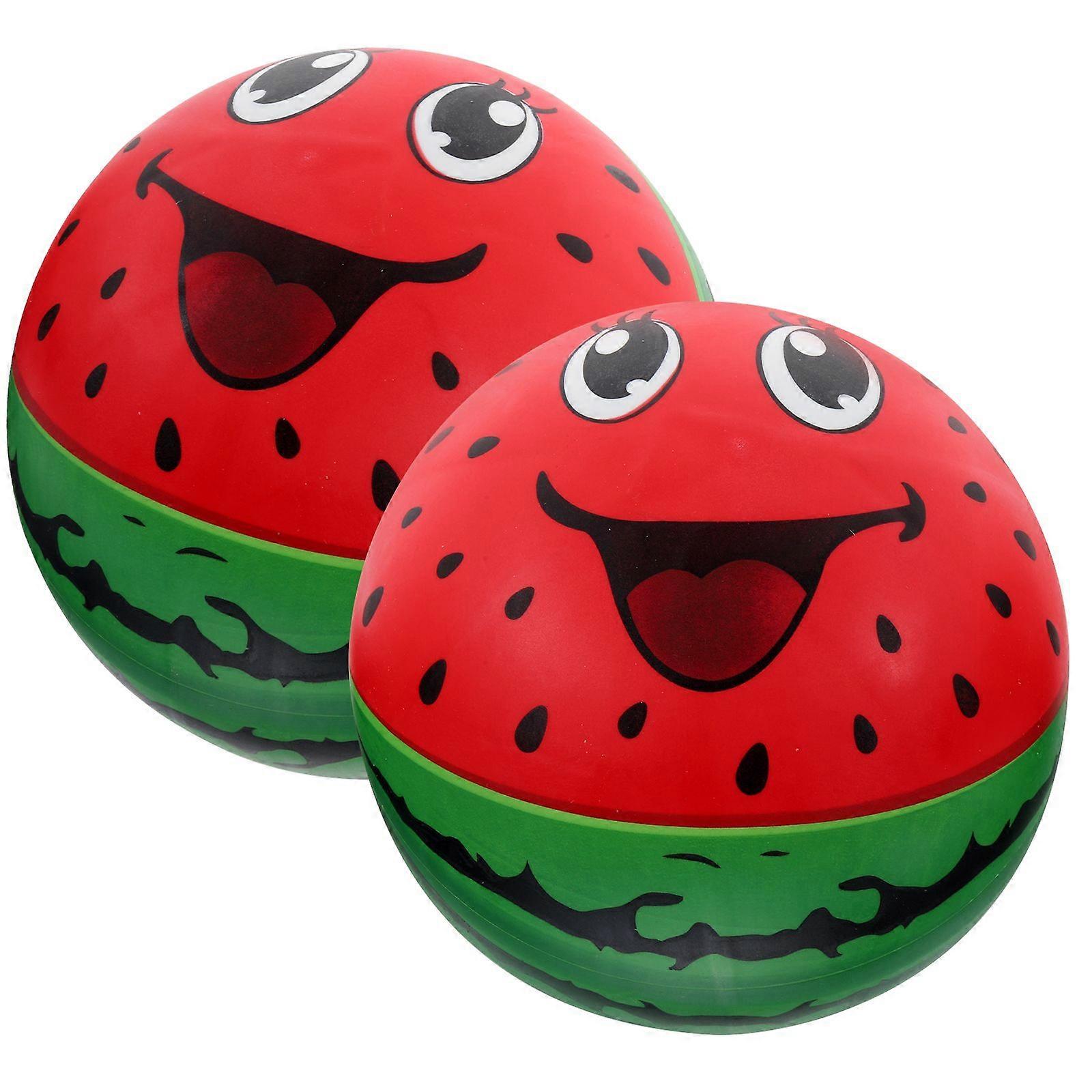 2pcs Inflatable Watermelon Bouncing Ball Inflatable Watermelon Bouncy Toys Balls