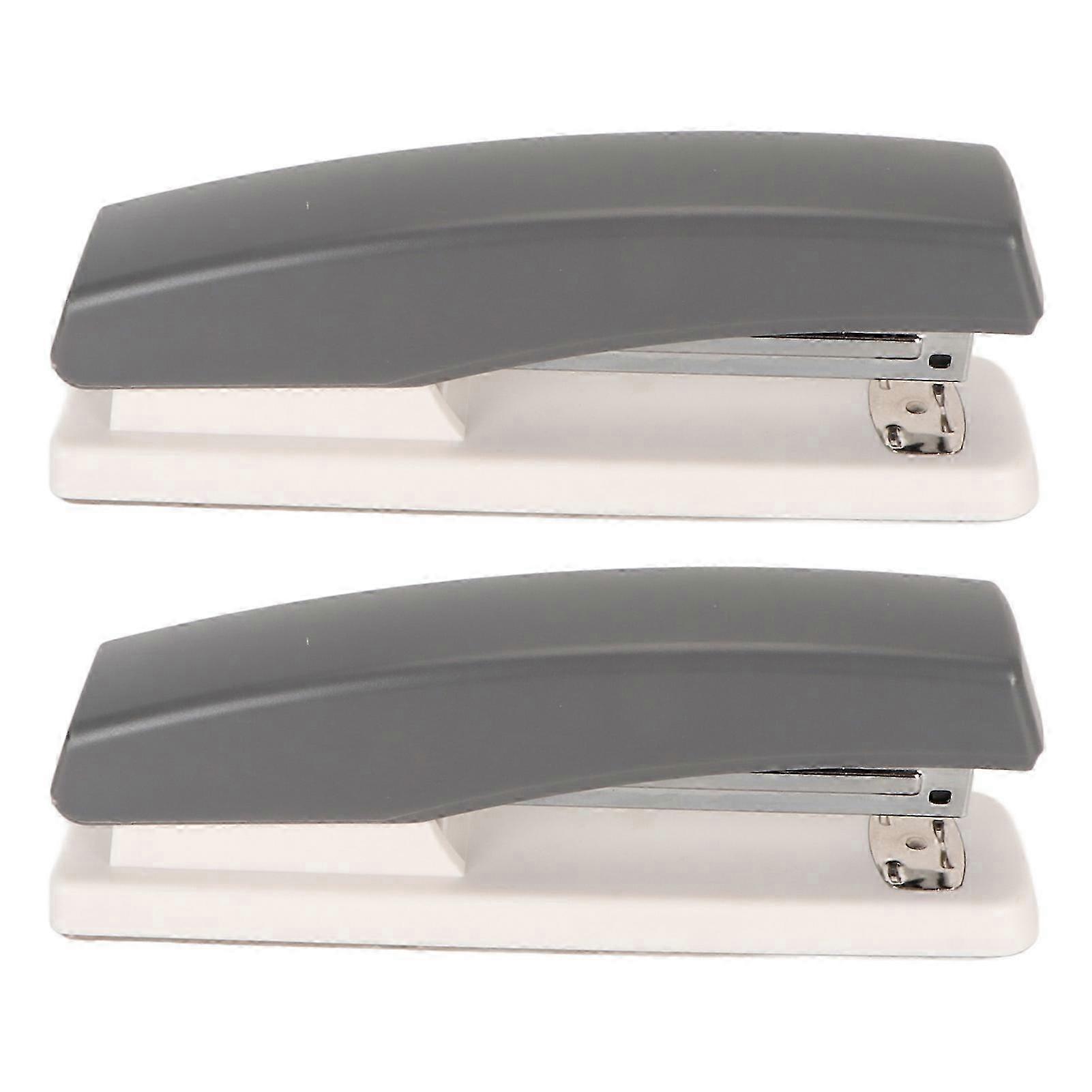 Portable Small Stapler for Office, School, Home, 20 Sheets Capacity, 2pcs, Gray