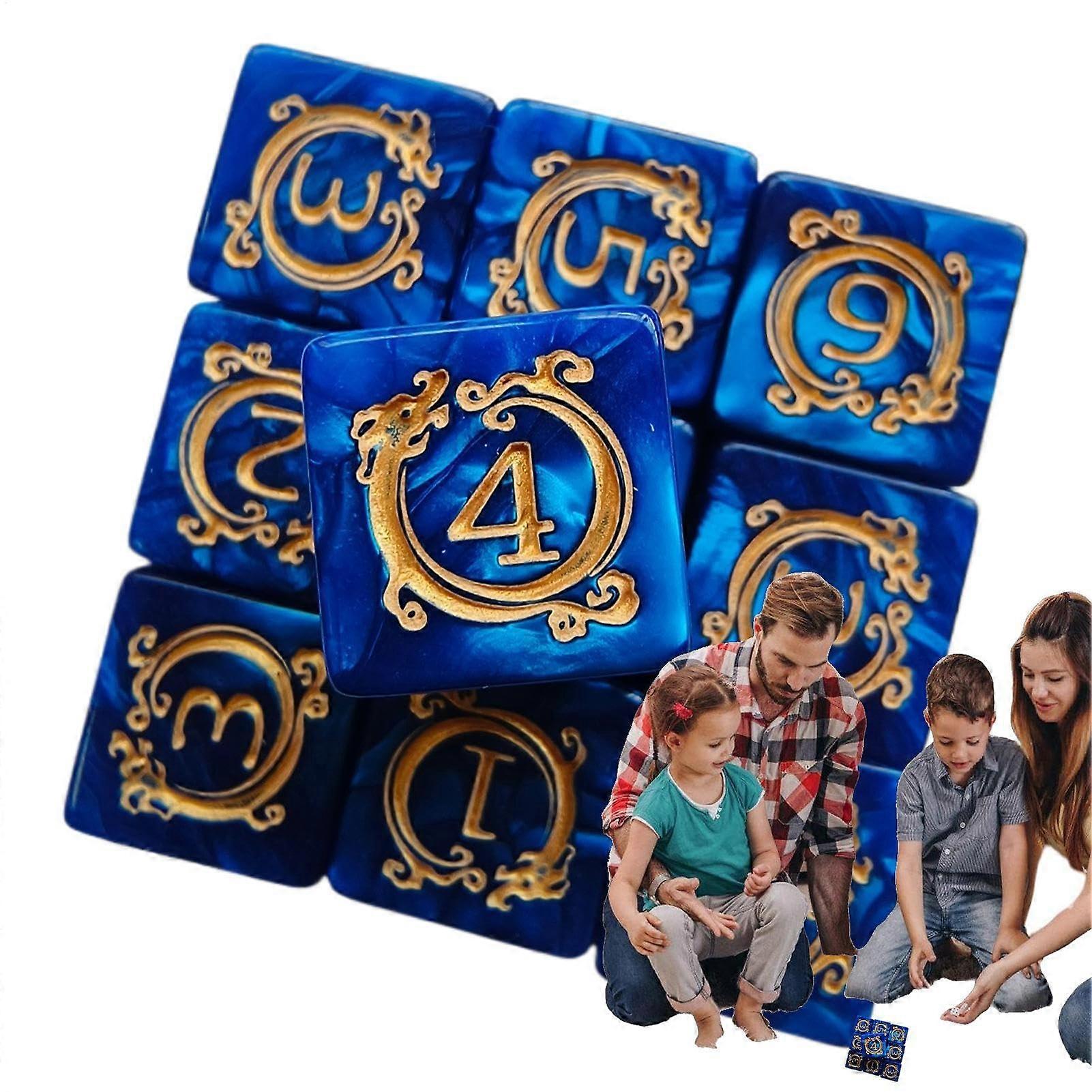Polyhedron Dice  Table Games Polyhedron Dice Set  10 Pieces Role Play Accessories with Dragon Design as Car Desk Decoration for Adults